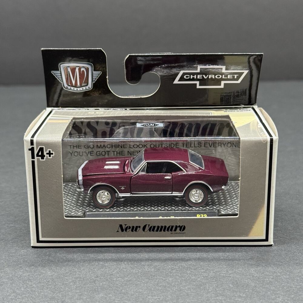 M2 Machines 1967 Chevrolet Camaro SS 350 Diecast Car 1:64 Maroon R72